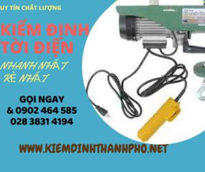 Hình ảnh kiểm định Tời điện