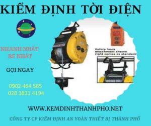 Hình ảnh kiểm định Tời điện