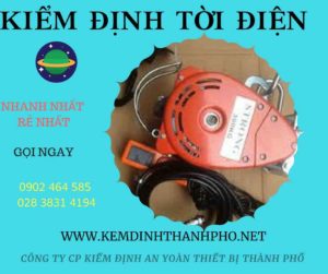 Hình ảnh kiểm định Tời điện