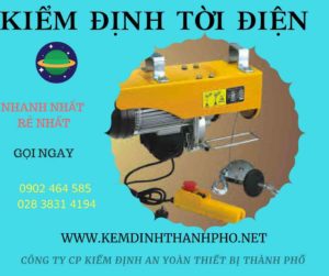 Hình ảnh kiểm định Tời điện