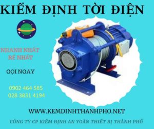 Hình ảnh kiểm định Tời điện