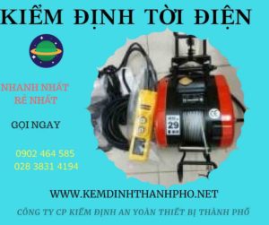 Hình ảnh kiểm định Tời điện