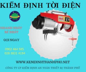 Hình ảnh kiểm định Tời điện