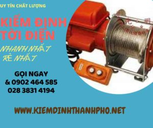 Hình ảnh kiểm định Tời điện