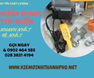 Hình ảnh kiểm định Tời điện