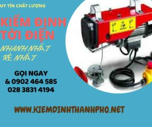 Hình ảnh kiểm định Tời điện