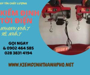 Hình ảnh kiểm định Tời điện