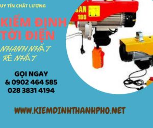 Hình ảnh kiểm định Tời điện