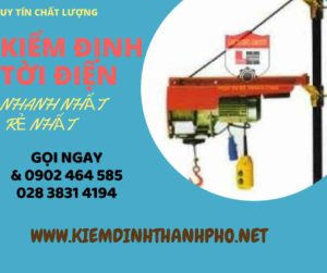 Hình ảnh kiểm định Tời điện