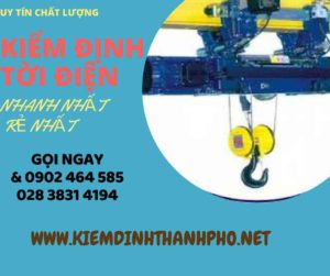 Hình ảnh kiểm định Tời điện