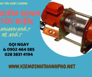 Hình ảnh kiểm định Tời điện