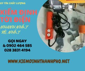 Hình ảnh kiểm định Tời điện