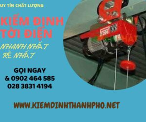 Hình ảnh kiểm định Tời điện