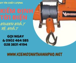 Hình ảnh kiểm định Tời điện