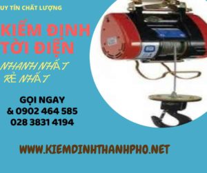 Hình ảnh kiểm định Tời điện