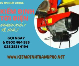 Hình ảnh kiểm định Tời điện