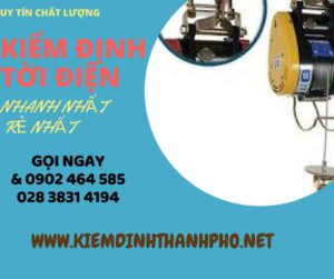 Hình ảnh kiểm định Tời điện