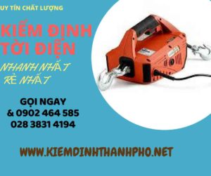 Hình ảnh kiểm định Tời điện