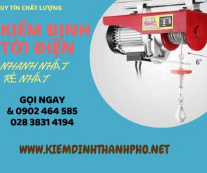 Hình ảnh kiểm định Tời điện