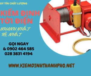 Hình ảnh kiểm định Tời điện