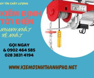 Hình ảnh kiểm định Tời điện