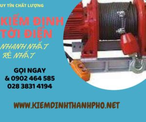 Hình ảnh kiểm định Tời điện