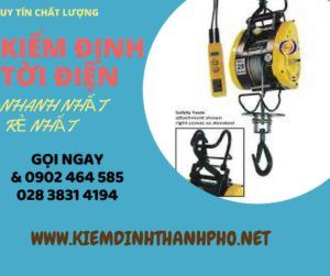 Hình ảnh kiểm định Tời điện