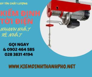 Hình ảnh kiểm định Tời điện