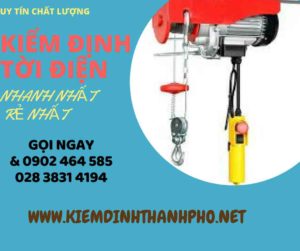 Hình ảnh kiểm định Tời điện