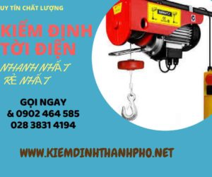 Hình ảnh kiểm định Tời điện