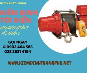 Hình ảnh kiểm định Tời điện