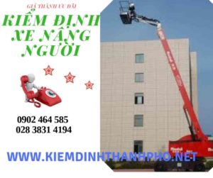 Hình ảnh kiểm định Xe nâng người