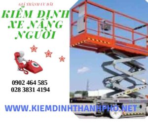 Hình ảnh kiểm định Xe nâng người