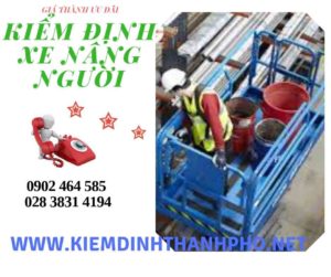 Hình ảnh kiểm định Xe nâng người