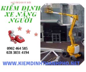 Hình ảnh kiểm định Xe nâng người