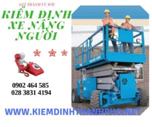 Hình ảnh kiểm định Xe nâng người