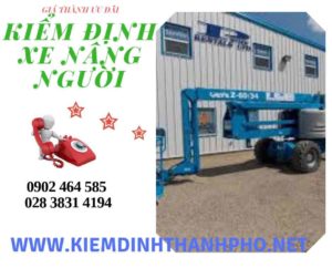 Hình ảnh kiểm định Xe nâng người