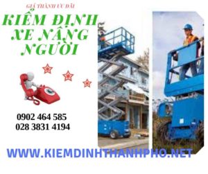 Hình ảnh kiểm định Xe nâng người