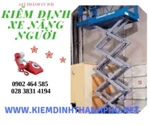 Hình ảnh kiểm định Xe nâng người