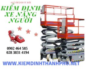 Hình ảnh kiểm định Xe nâng người