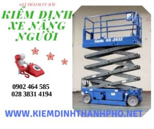 Hình ảnh kiểm định Xe nâng người