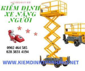 Hình ảnh kiểm định Xe nâng người