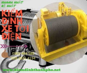 Hình ảnh kiểm định Xe tời điện