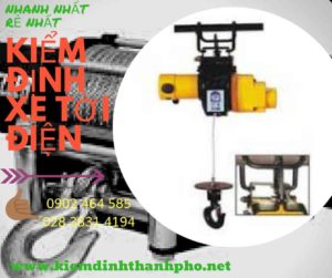 Hình ảnh kiểm định Xe tời điện