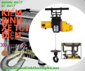 Hình ảnh kiểm định Xe tời điện