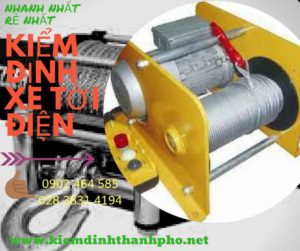 Hình ảnh kiểm định Xe tời điện