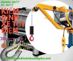 Hình ảnh kiểm định Xe tời điện