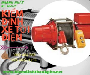 Hình ảnh kiểm định Xe tời điện