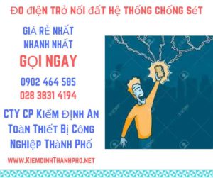 hình ảnh đo điện trở nối đất hệ thống chống sét