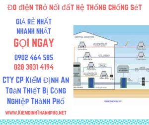 hình ảnh đo điện trở nối đất hệ thống chống sét